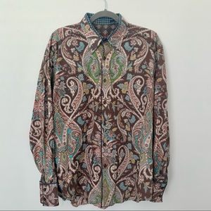 Brown Robert Graham Button Down Shirt